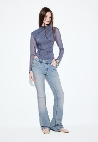 D67 Slim Fit Boot-Cut Jeans