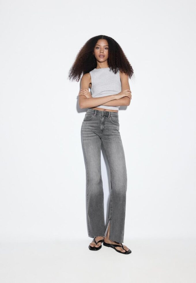 D74 Flared Jeans with Slit D74 Flared Jeans with Slit