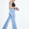 D74 Flared Jeans with Slit D74 Flared Jeans with Slit