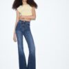 D74 Flared Jeans with Slit