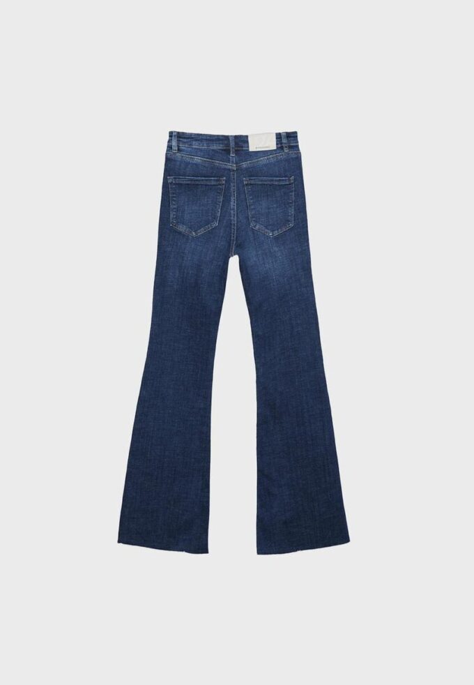 D74 Flared Jeans with Slit