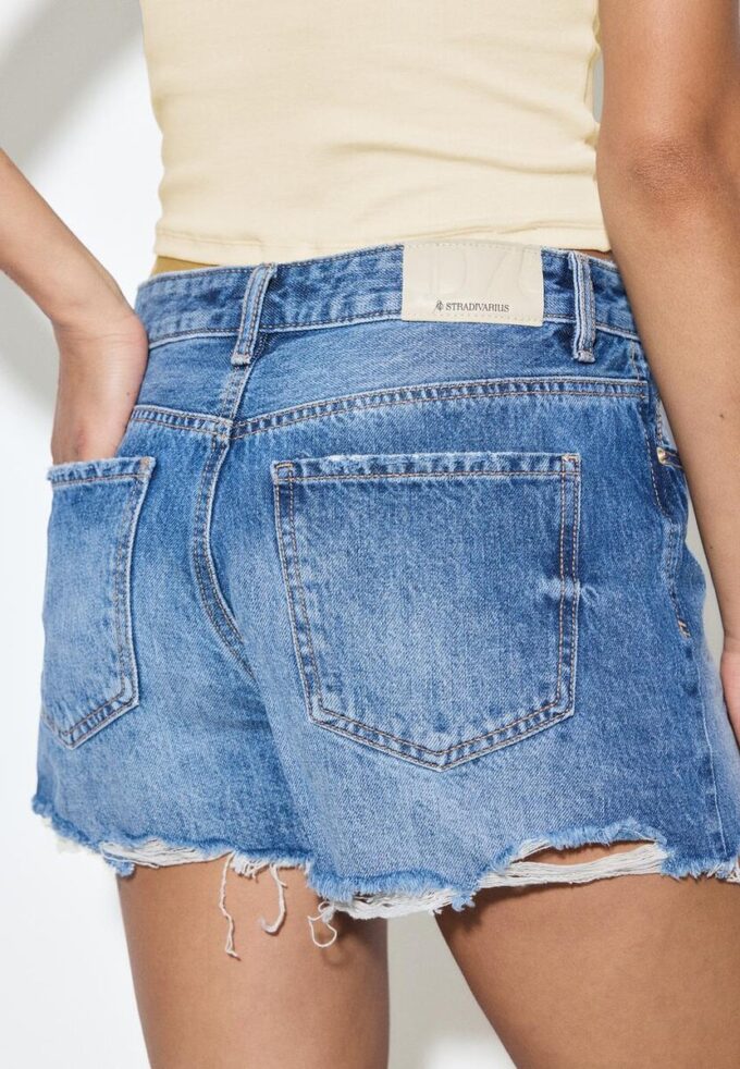 D75 Ripped Denim Shorts D75 Ripped Denim Shorts