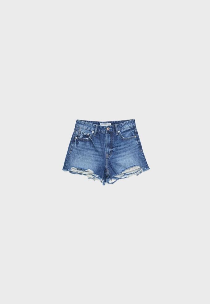 D75 Ripped Denim Shorts D75 Ripped Denim Shorts