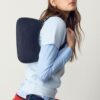 Denim Half-Moon Shoulder Bag