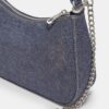 Denim Half-Moon Shoulder Bag