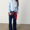Denim Half-Moon Shoulder Bag