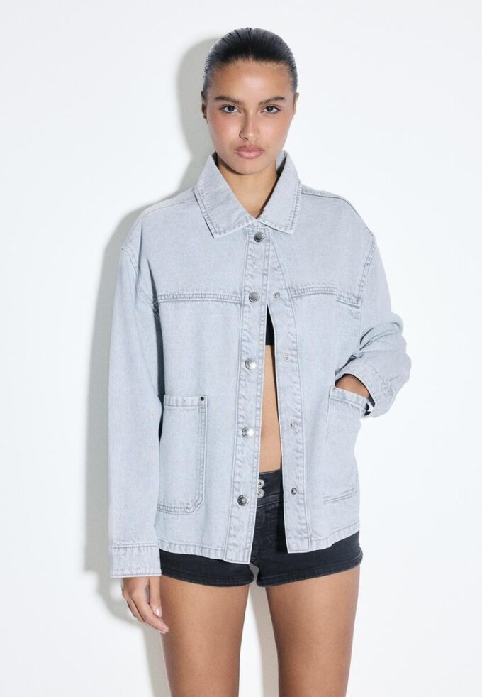 Denim Jacket with Pockets Denim Jacket with Pockets