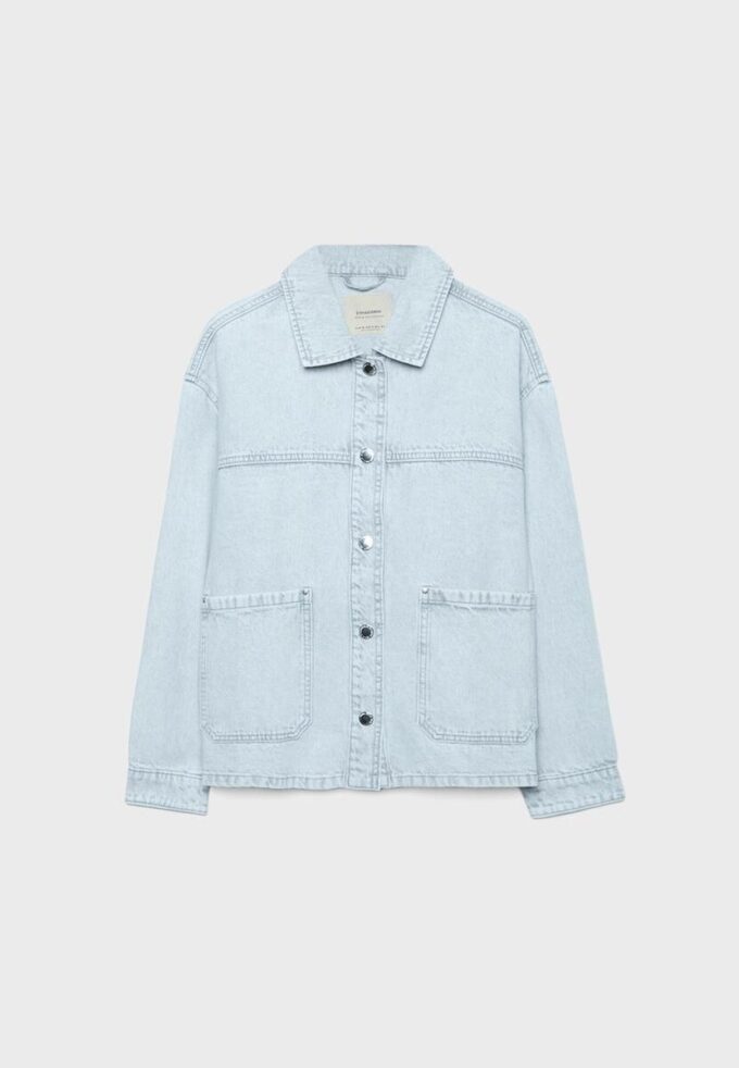 Denim Jacket with Pockets Denim Jacket with Pockets