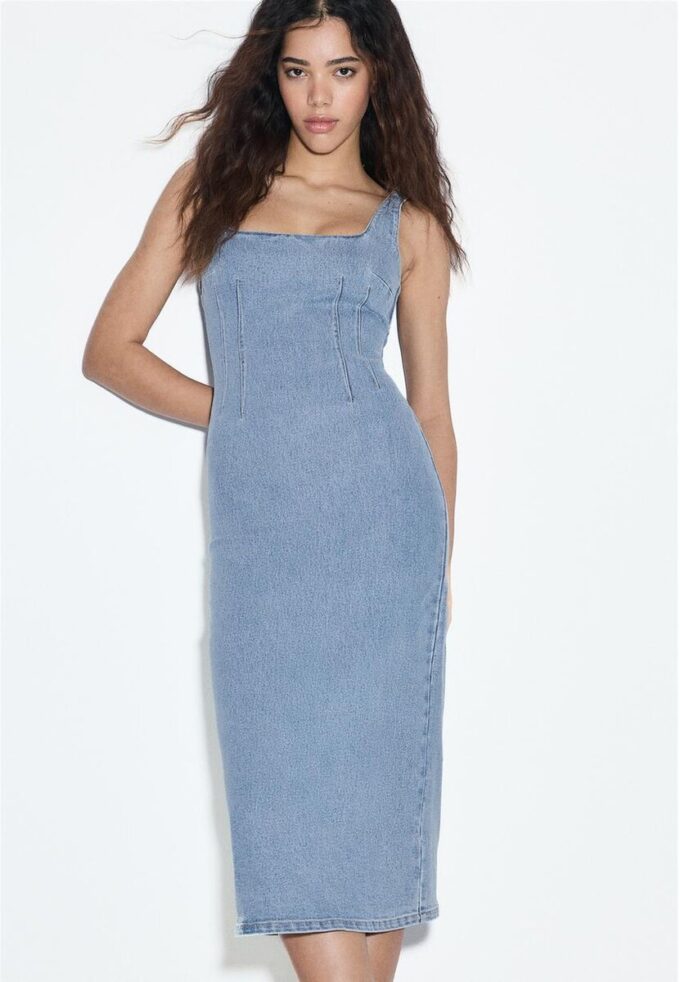 Denim Midi Dress