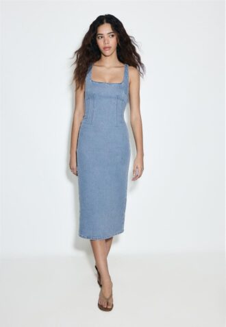 Denim Midi Dress