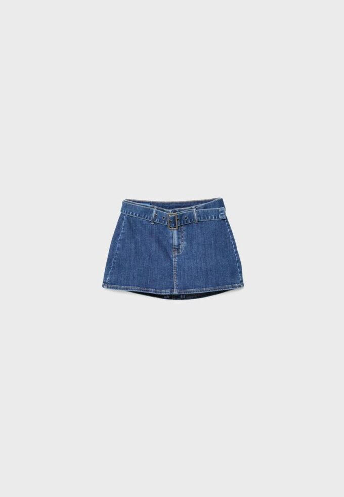 Denim Skort with Belt Denim Skort with Belt