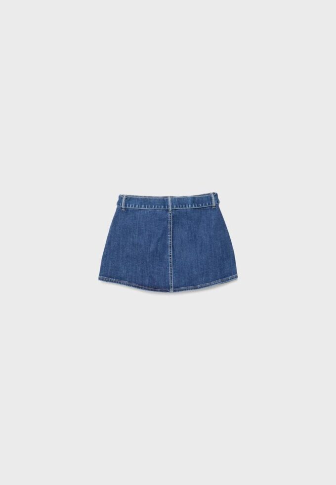 Denim Skort with Belt Denim Skort with Belt