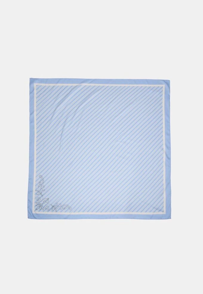 Diagonal Striped Scarf with Bits