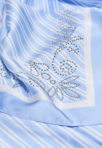 Diagonal Striped Scarf with Bits