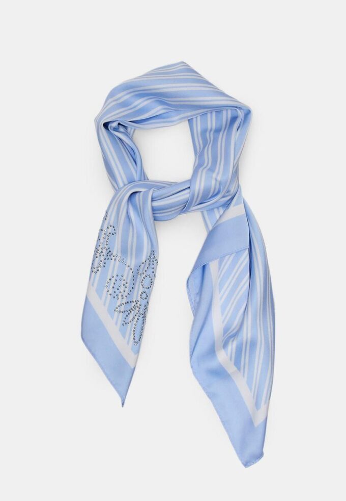 Diagonal Striped Scarf with Bits