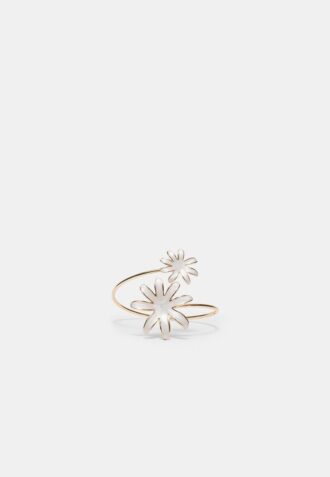 Double Flower Enamel Bracelet