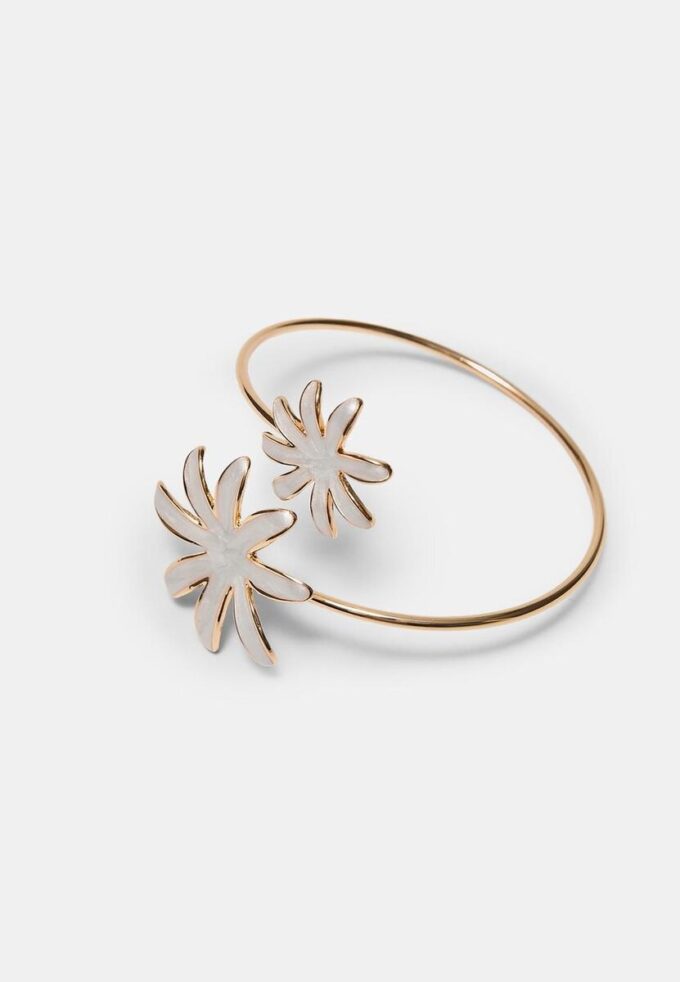 Double Flower Enamel Bracelet