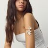 Double Flower Enamel Bracelet