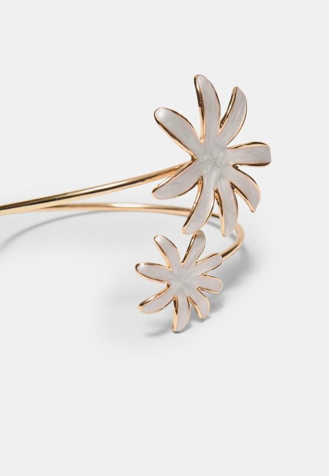 Double Flower Enamel Bracelet