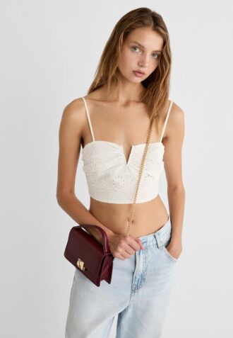 Double-Handle Crossbody Bag
