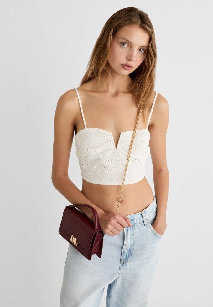 Double-Handle Crossbody Bag