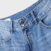 Double Metal Button Straight-Leg Jeans Double Metal Button Straight-Leg Jeans