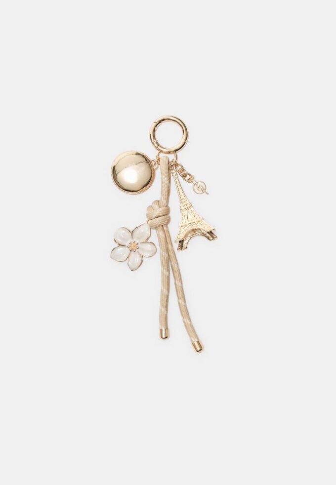 Eiffel Tower and Macarons Charm Keyring