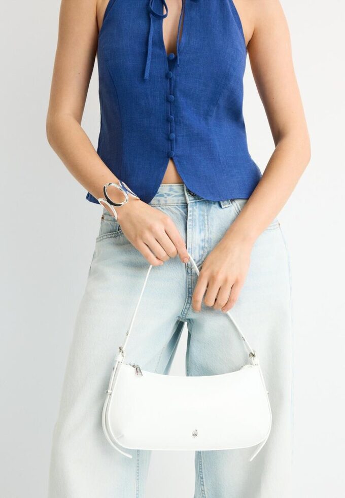 Elongated Eyelet Shoulder Bag