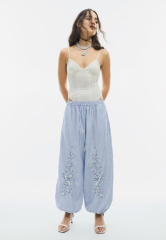Embroidered Balloon Trousers