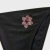 Embroidered Flower Brazilian Bikini Briefs Embroidered Flower Brazilian Bikini Briefs