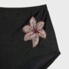 Embroidered Flower Hotpant Bikini Bottoms Embroidered Flower Hotpant Bikini Bottoms