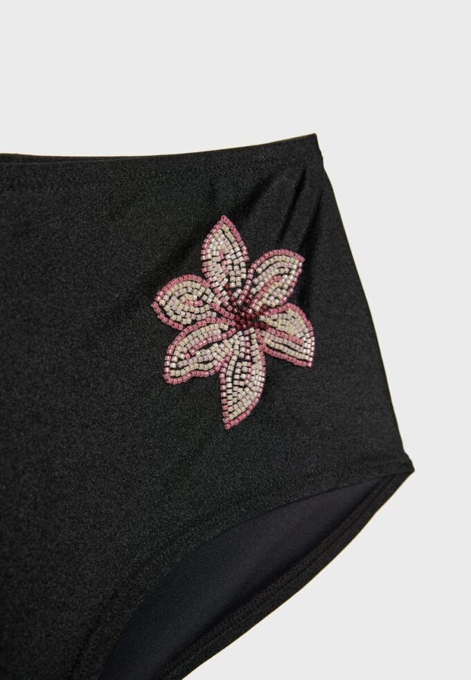 Embroidered Flower Hotpant Bikini Bottoms Embroidered Flower Hotpant Bikini Bottoms