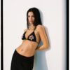 Embroidered Flower Triangle Bikini Top Embroidered Flower Triangle Bikini Top