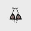 Embroidered Flower Triangle Bikini Top Embroidered Flower Triangle Bikini Top