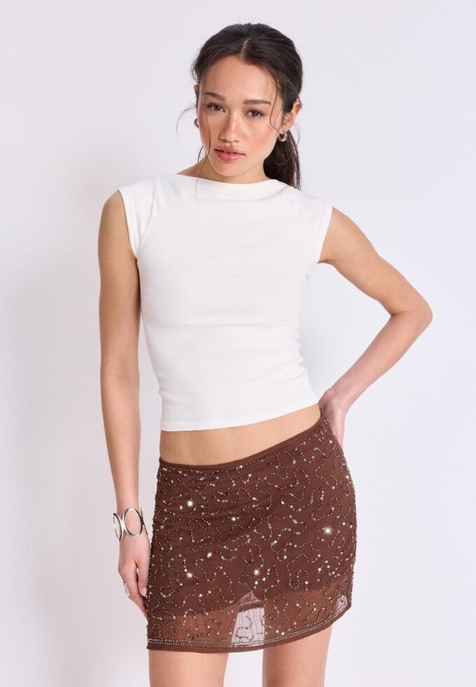 Embroidered Mini Skort Embroidered Mini Skort