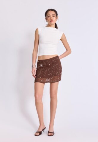 Embroidered Mini Skort