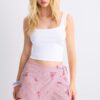 Embroidered Striped Sarong Mini Skort Embroidered Striped Sarong Mini Skort