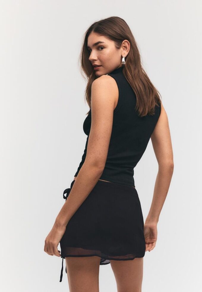 Embroidered Wrap Mini Skort Embroidered Wrap Mini Skort