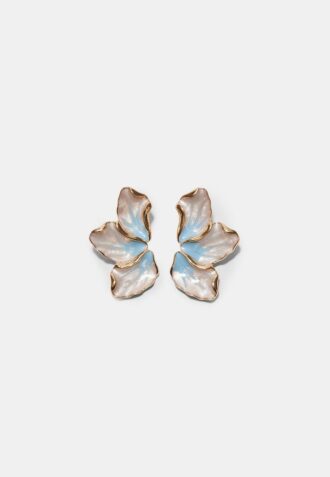 Enamelled Fan Earrings