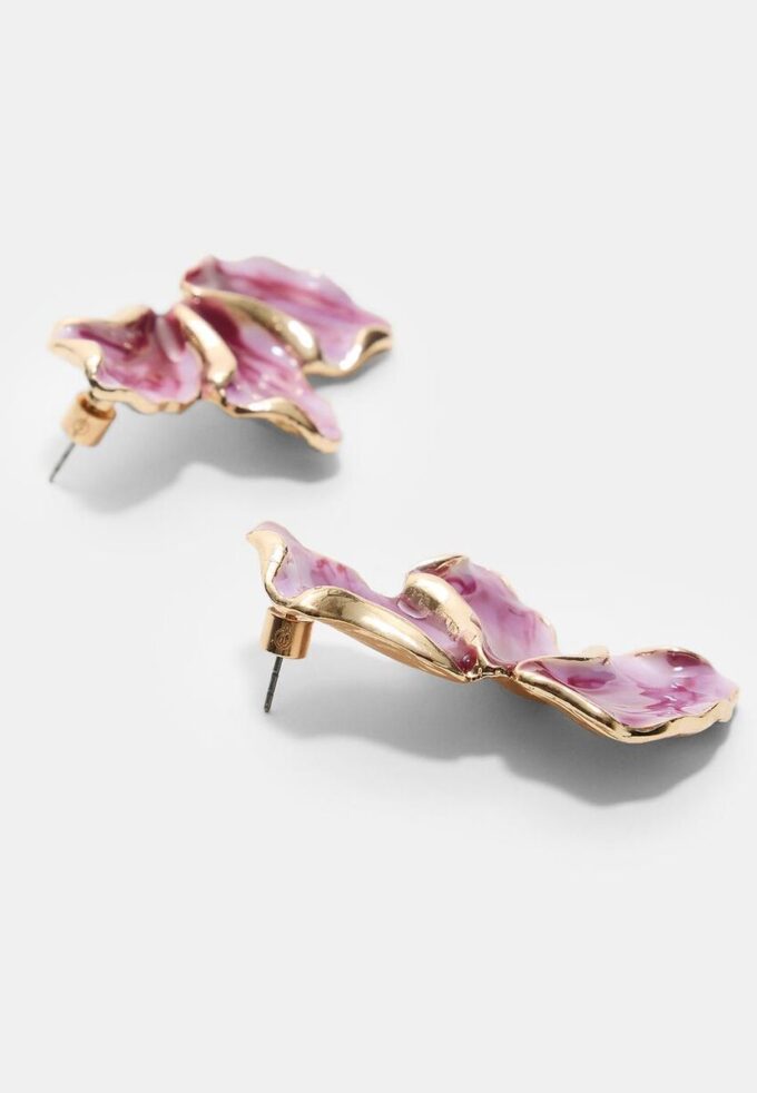 Enamelled Fan Earrings