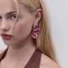 Enamelled Fan Earrings
