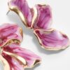 Enamelled Fan Earrings