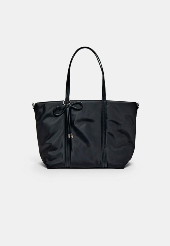 Fabric Shopper Bag with Bow Fabric Shopper Bag with Bow