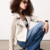 Faux Leather Biker Jacket with Belt