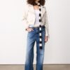 Faux Leather Biker Jacket with Belt