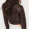 Faux Leather Biker Jacket with Belt Faux Leather Biker Jacket with Belt
