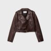 Faux Leather Biker Jacket with Belt Faux Leather Biker Jacket with Belt