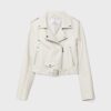 Faux Leather Biker Jacket with Belt