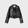 Faux Leather Biker Jacket with Belt Faux Leather Biker Jacket with Belt