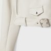 Faux Leather Biker Jacket with Belt